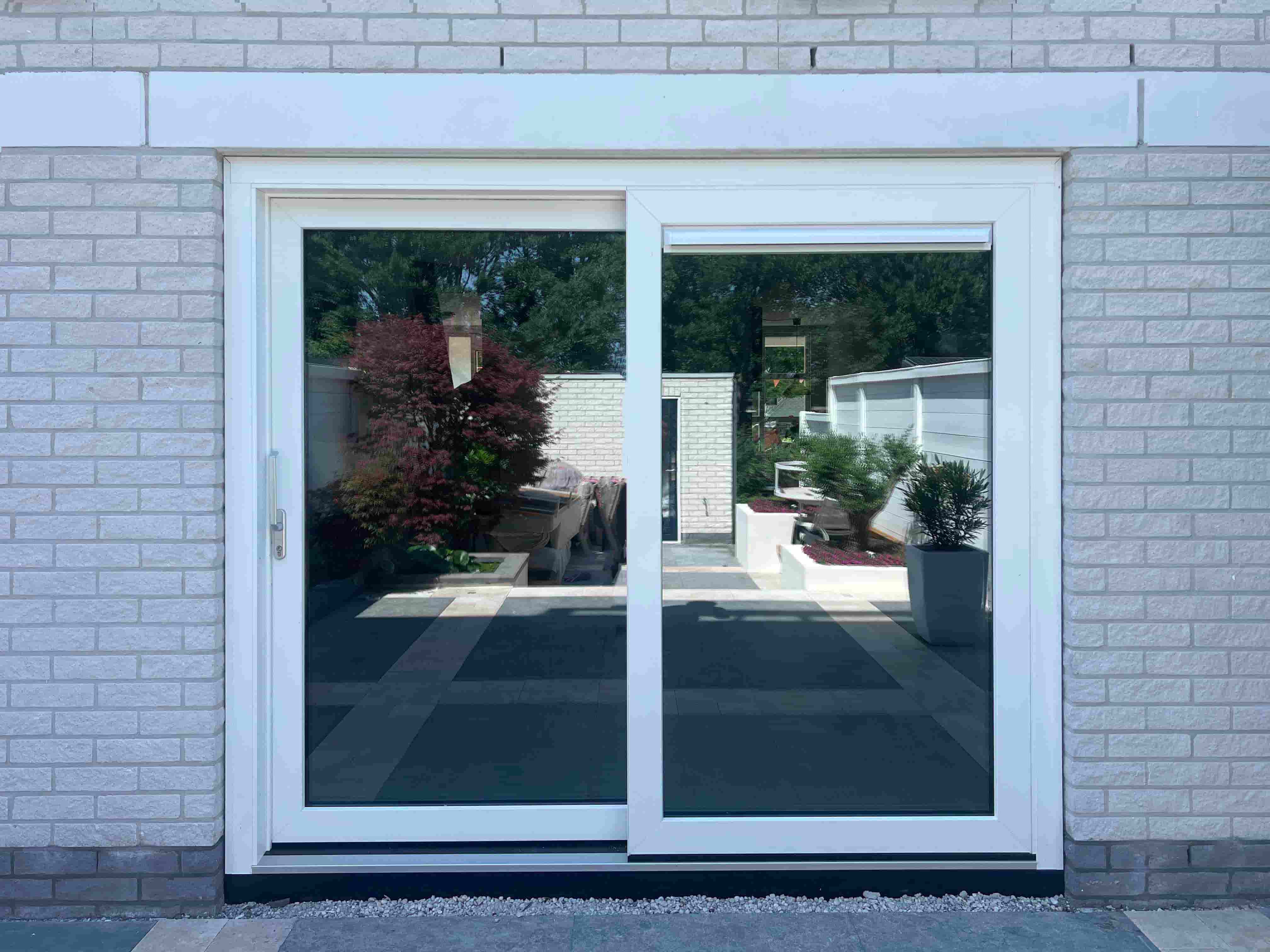 2-delige-kunststof-schuifpui-wit
